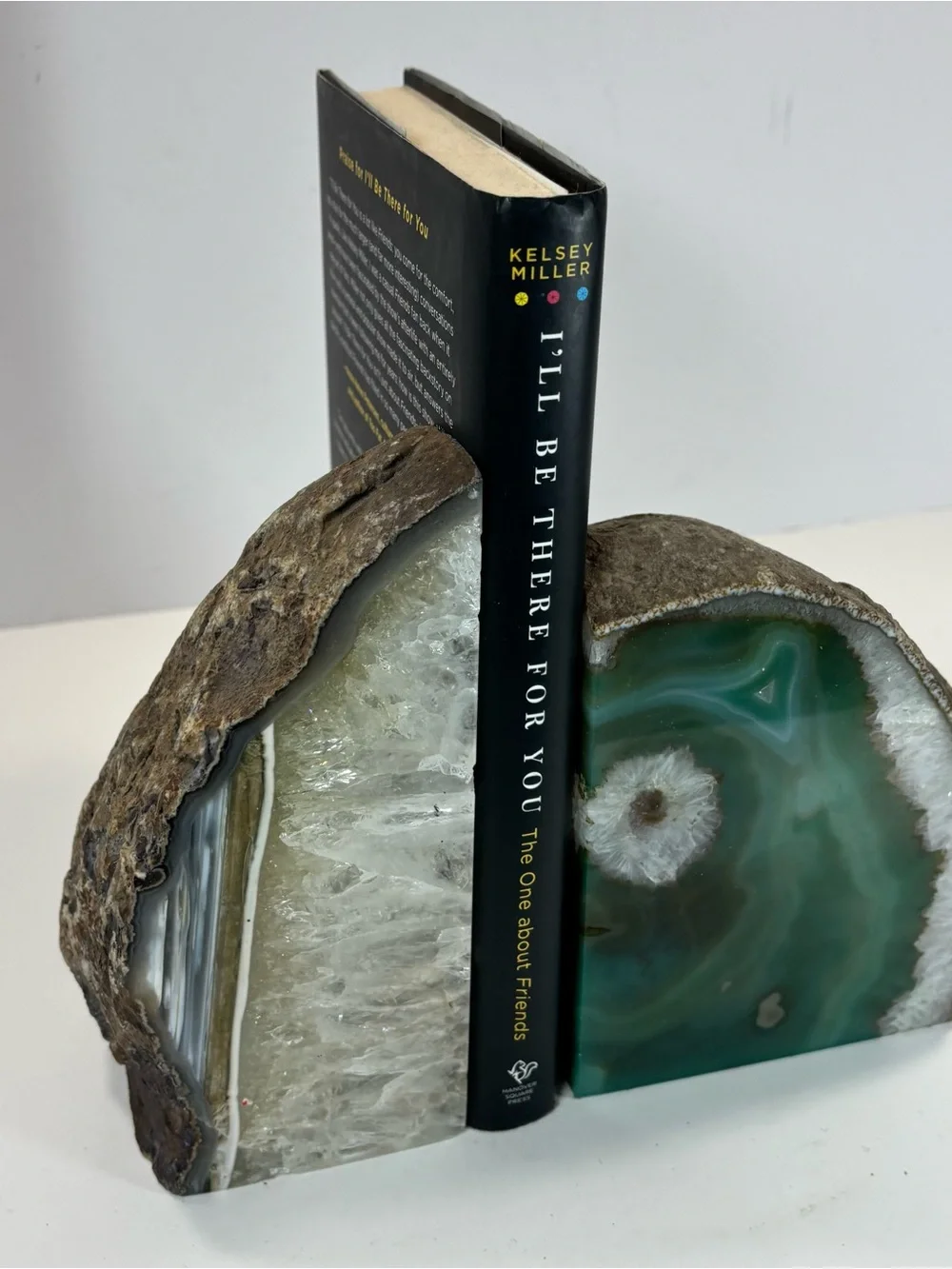 Vintage Brazilian Agate Geode Bookends 8